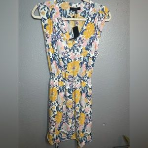 Eclair floral dress yellow white blue size X-Large new with tag